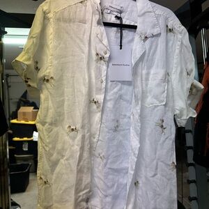 White Casual Button Down Shirt